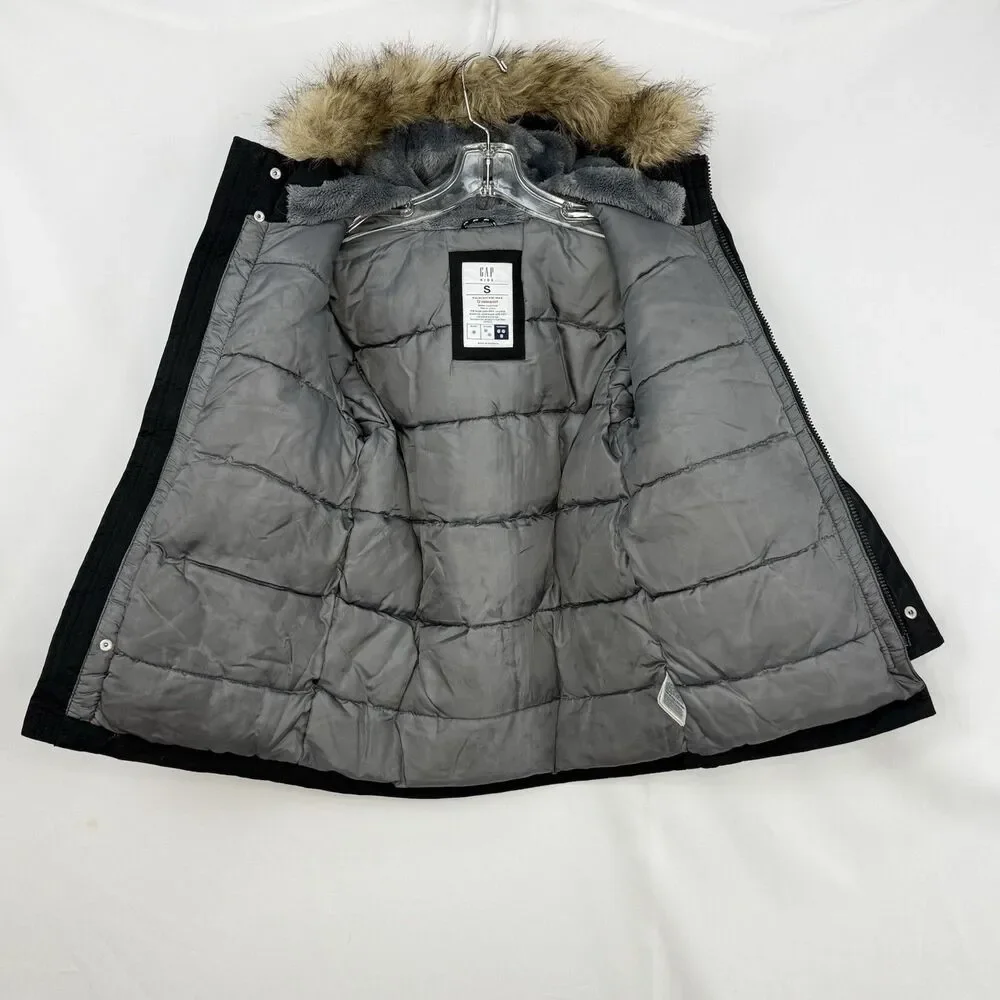Gap Kids Boys Cold Control Ultra Max Parka Jacket Size Small (6-7) Black